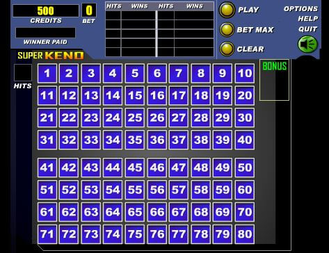 free online casino keno games no download